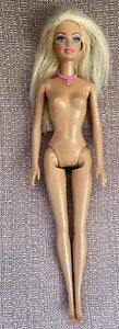 Barbie Birthday Bouquet JANUARY CARNATION #BBV78 NUDE DOLL ONLY w/pink necklace