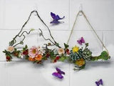 Artificial Flowers Succulents Hydrangea Wall Hanging With Butterfly Home (#121B)