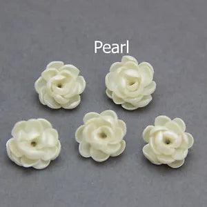 20 pcs Pearl peony beads polymer clay 0,76"-0,8" (1,9-2,0cm), Flowers  beads