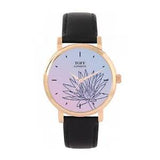 Toff London TLWS-17614 Ladies Blue Water Lilies Flower Watch