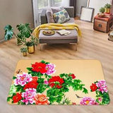 3D Beautiful Peony Flower ZHUA742 Game Non Slip Rug Mat Photo Carpet Amy