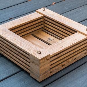 061. Salvaged Louisiana Baldcypress Wood Hanging Basket Planter for Orchids, Bromeliads, Other Epiphytes