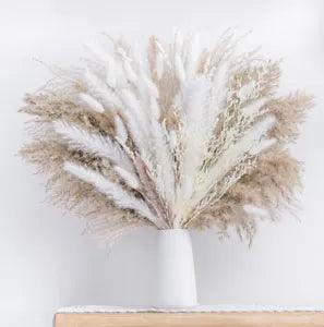 86 Pc Dried Pampas Grass Boho Home Decor Bouquet Flowers Floral Decorations