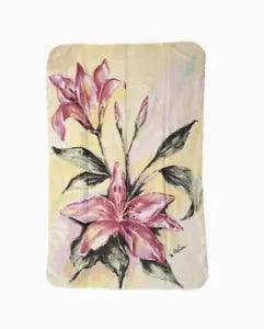 Fleece Lily Flower Blanket Vintage