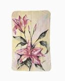 Fleece Lily Flower Blanket Vintage