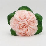 Silk Flower Bouquet Tea Rose Bouquet Quality Wedding Flowers 7 Heads Artificial Peony Bouquet For Bridal Bridesmaids Centerpieces ZHHSZ12
