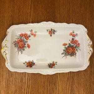 Royal Albert Centennial Rose Large Sandwich Tray, Rectangle Dessert Plate