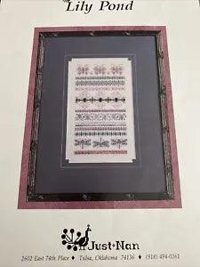 Just Nan LILY POND JN012  Cross Stitch Chart Sampler Dragonflies Butterflies