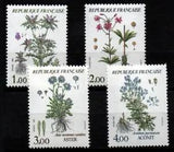 France 1983 Sc# 1870-1873 Mint MNH bloom plant flower thistle lily aster aconite