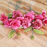 Personalized Paper Roses Bouquet Gift - Artificial Forever Roses - Unique Luxury Gifts for her