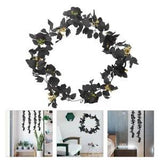 Front Door Wreath Dried Rose Hanging Black Vine Indoor Decoration