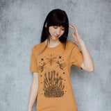 Mantis Crystal Carnivorous Golden Ochre Screen Printed Unisex Tee