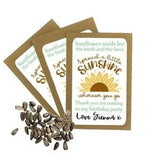 Personalised Birthday Party Bag Seed Packets Envelopes with Seeds | Eco Friendly Party Bags | Sunflower Seeds Gift Bag | Birthday Thank You