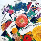 Vintage Flower Seed Packets EMPTY - Random Set of 5 - Vintage Ephemera, Junk Journal, Craft Supplies, Flower Ephemera, EMPTY Seed Packs