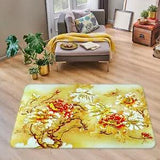 3D Golden Peony Flower ZHUA920 Game Non Slip Rug Mat Photo Carpet Amy