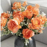 Delicate Silk Peony Fake Flower Arrangement Wedding Table Decor 5 Heads