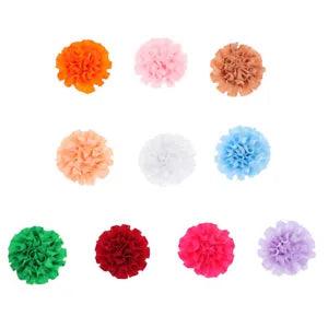 10 Pcs Cleanse Carnation Cloth Flower Dog Collar Charms Pet Decorations