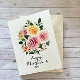 Happy mother s day card. Rose card. watercolor cards, greeting cards, floral cards. Simple sweet elegant, signature designs