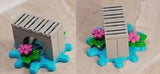New LEGO Bridge Over Water Lily Pad Pond Water Plants Pink Flower Splash Spot