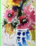 Painting Peonies Water ORIGINAL Art Flower Painting Floral Abstract Modern Art