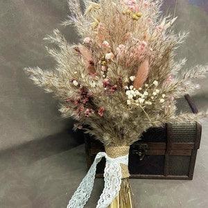 Dried flower bouquet, wedding bouquet, bridal bouquet, pink bouquet, home decor