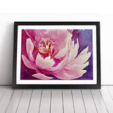 Amazing Peony Flower Framed Wall Art Poster Print Home Decor Picture Large