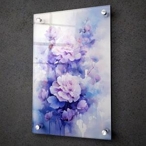 Acrylic Wall Art Watercolor Floral  Rose Wall Decor Large Wall Print Modern Wall Decor Art Gift Home Decor Flower Wall Print