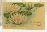 Antique Postcard Easter Greeting Embossed Water Lilies 1911