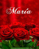 Ponemos el nombre que t¡§? quieras en esta postal con rosas rojas... Flower Delivery