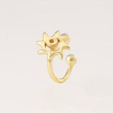 Dainty Ear Cuff, Conch Cuff no Piercing, Sunflower Cuff Earring, Fake Earring, Upper Cartilage Ear Cuff, Minimalist Earrings, Birthday Gift