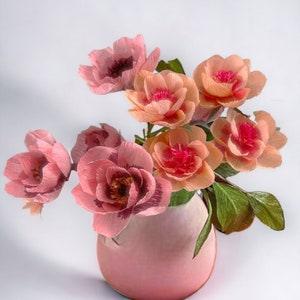 Butterfly Ranunculus Handmade Paper Flowers - Coffee Table Decor Ideas - Forever Flowers - Boho Home Decor - Minimalist Bride Bouquet