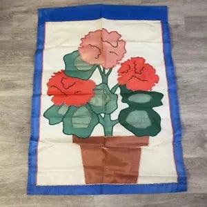 Carnations Spring Flowers Garden Home Banner Applique Flag 37.5 x 27.5"