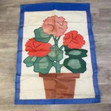 Carnations Spring Flowers Garden Home Banner Applique Flag 37.5 x 27.5"