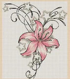 Lily and Stars Counted Cross Stitch Complete Kit  #6-450A