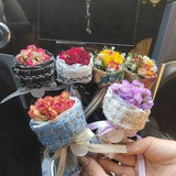 Mini Natural Rose Flower Bouquet - Car Accessories - Vent Clip Scent Diffuser - Perfume Decoration - Gifts