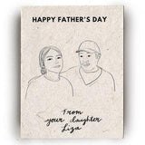 Custom Portrait Greeting Card | Flower Seed Card | Unique and thoughtful Anniversary Gift