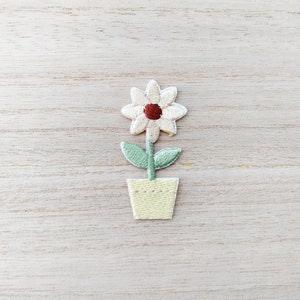 Sunflower in Flower Pot Iron On Patch, Embroidery Patch, Cute Kawaii Patch, Sew On Patch,  Craft Supply, DIY Patches 5