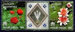 Vatican 1999 Natural Park Flowers Rose John Paul II Water Lilies Mosaic Europa**