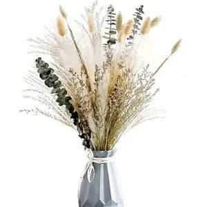 Natural Dried Flower Bouquet,17" Dried Flowers for Decoration,Dried Green