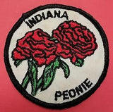 VINTAGE INDIANA PEONIE PATCH PEONY STATE FLOWERS (USED CONDITION)