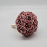 Dusty Rose And Ivory Bridal Bouquet, Toss Bouquet, Bridesmaid Bouquet, Matching Boutonniere and Corsages, Custom Colors