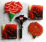 Carnation Flower - May 1 World Workers' Solidarity Day 2004 2005 2006 Pin
