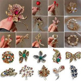 Fashion 3D Rose Flower Zircon Crystal Brooch Pin Women Costume Jewellery Gift
