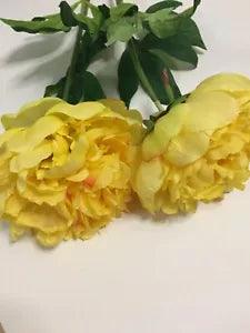 artificial flowers for decoration Yellow Penoys 2 Stems 27??? Long Cutable