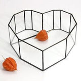 Big open heart shaped terrarium container; Glass clear flower pot; Large orchid planter; Geometric wedding centerpiec; Gift for girlfriend;