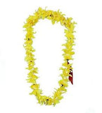 Hawaiian Lei Party Luau Floral Leilani Carnation Silk Dance Flower Yellow