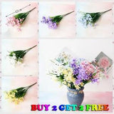 28 Heads US Artificial small Lily Outdoor Fake Flower Plant Home Decoration