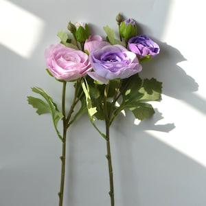 Purple Ranunculus, Real Touch Silk Ranunculus, DIY Wedding Flowers, Silk Bridal Bouquets, Wedding Centerpieces