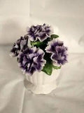 Beautiful Vintage Coalport Porcelain Bone China Purple & White Carnations
