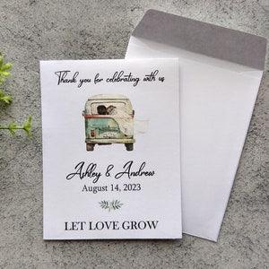 50 Pcs Custom Wedding Seed Packets Favors, Party Favor Guests in Bulk, Botanical Wedding, Eco Wedding Favors,